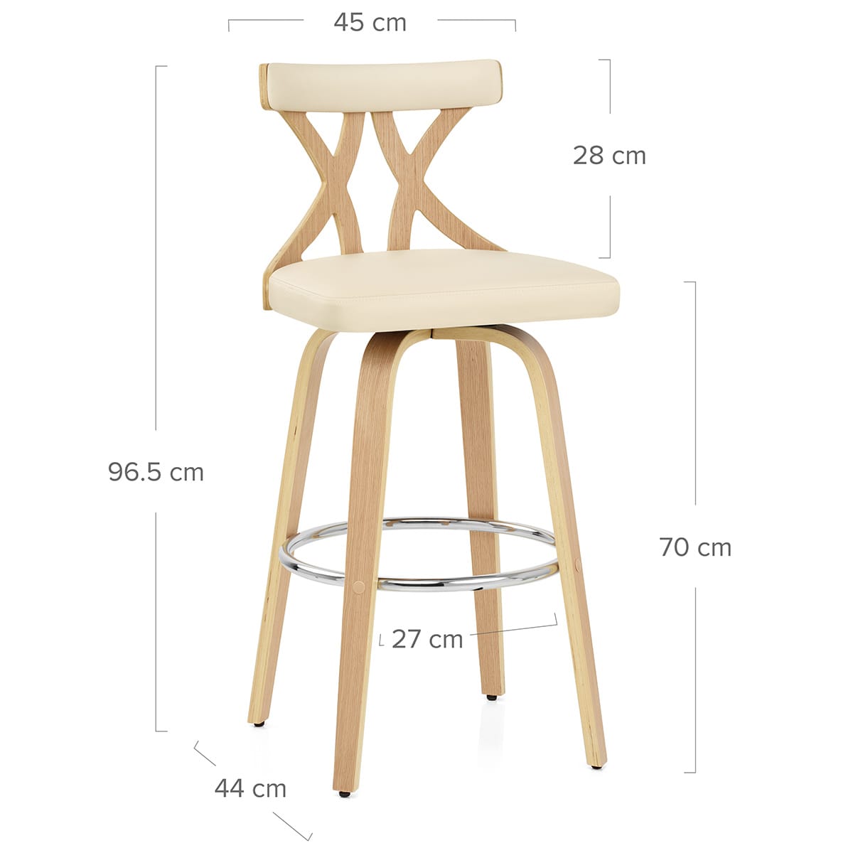 Barhocker Kunstleder - Nash Beige