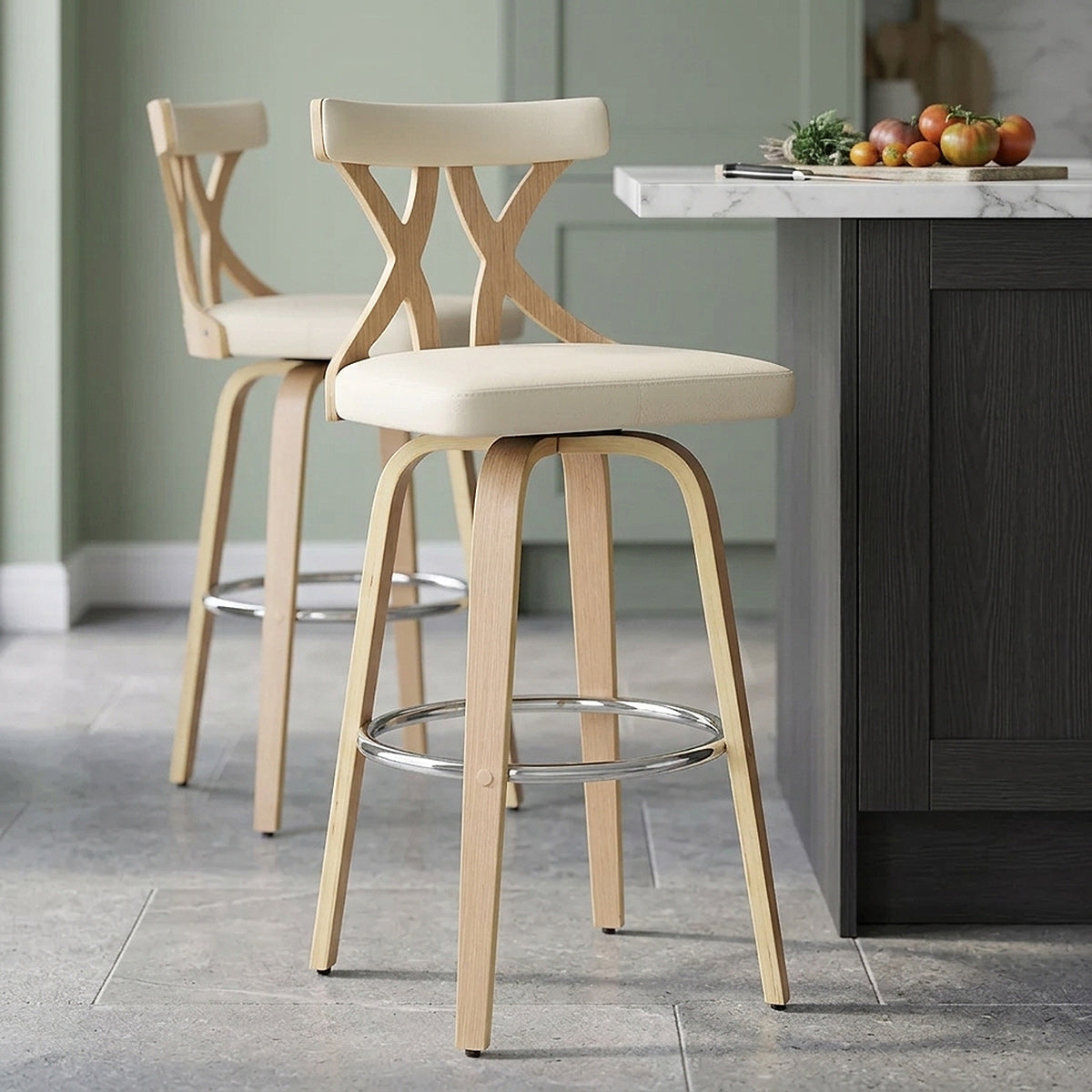 Barhocker Kunstleder - Nash Beige