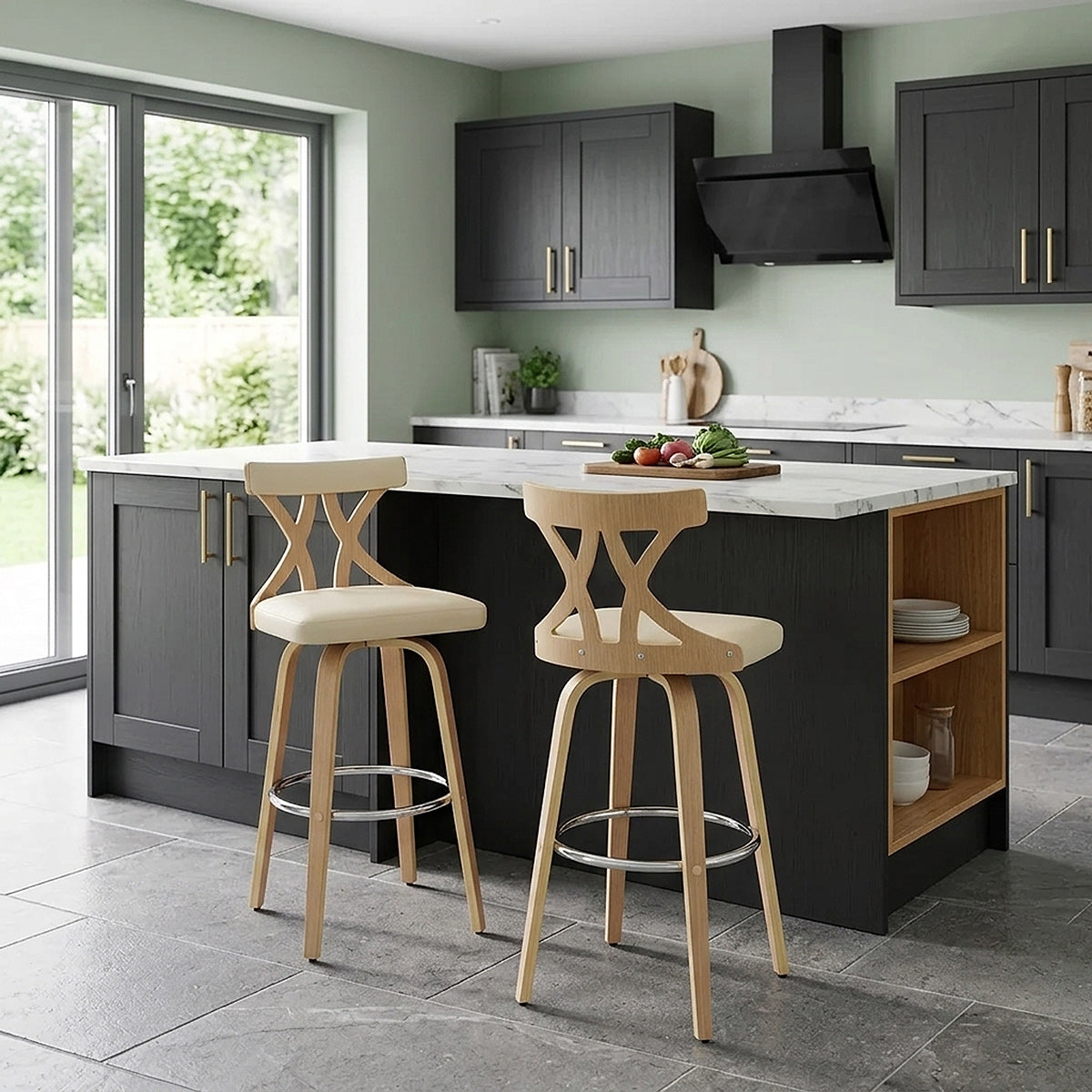 Barhocker Kunstleder - Nash Beige