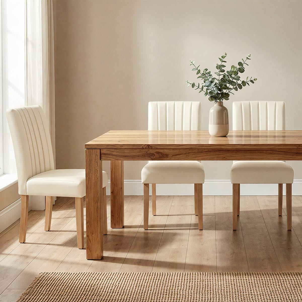 Silla Vera Pelle - Newbury Crema