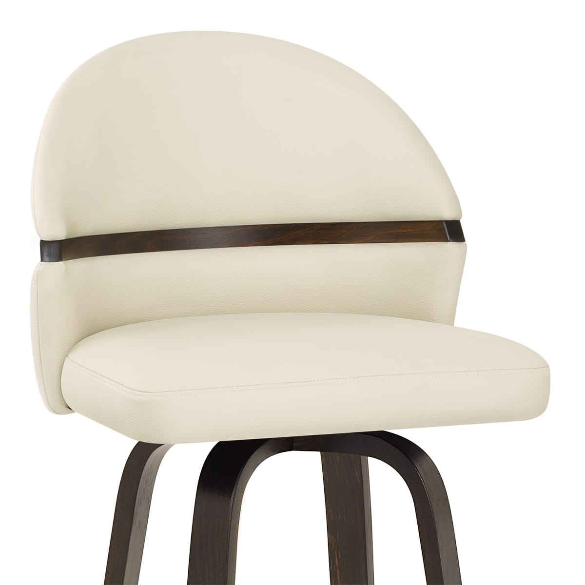 Echtleder Barhocker Walnuss - Odessa Beige