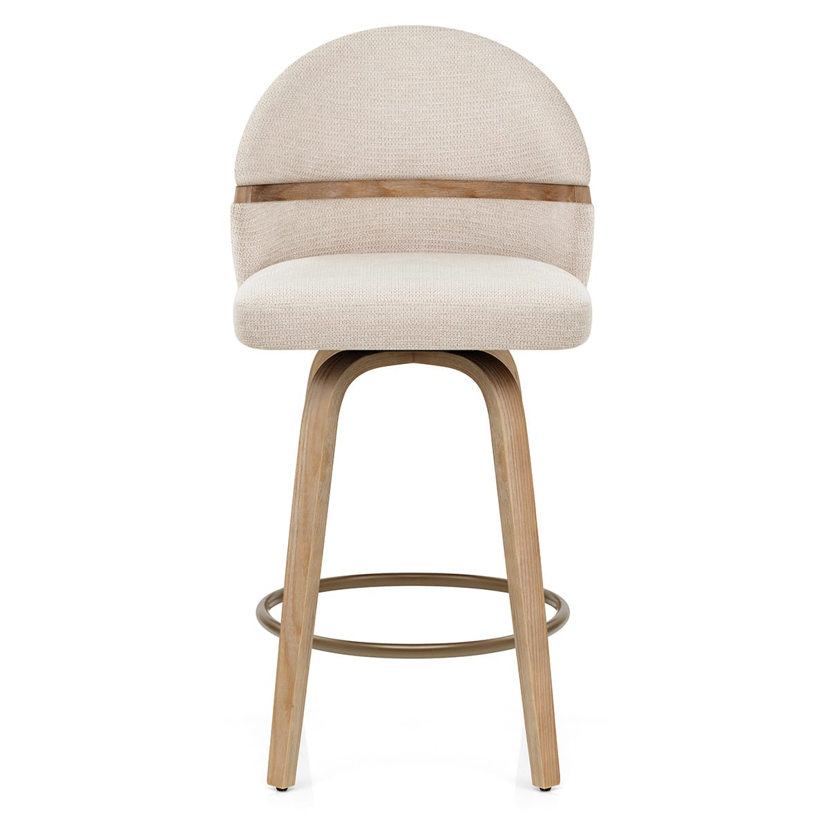 Stoff Barhocker Holz - Odessa Beige