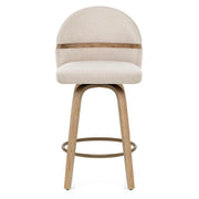 Stoff Barhocker Holz - Odessa Beige