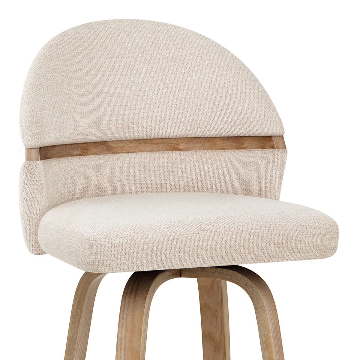Stoff Barhocker Holz - Odessa Beige
