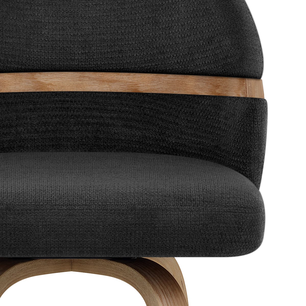 Sgabello Tessuto Legno - Odessa Nero