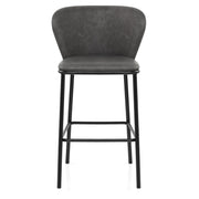 Sgabello Ecopelle - Odette Grigio scuro