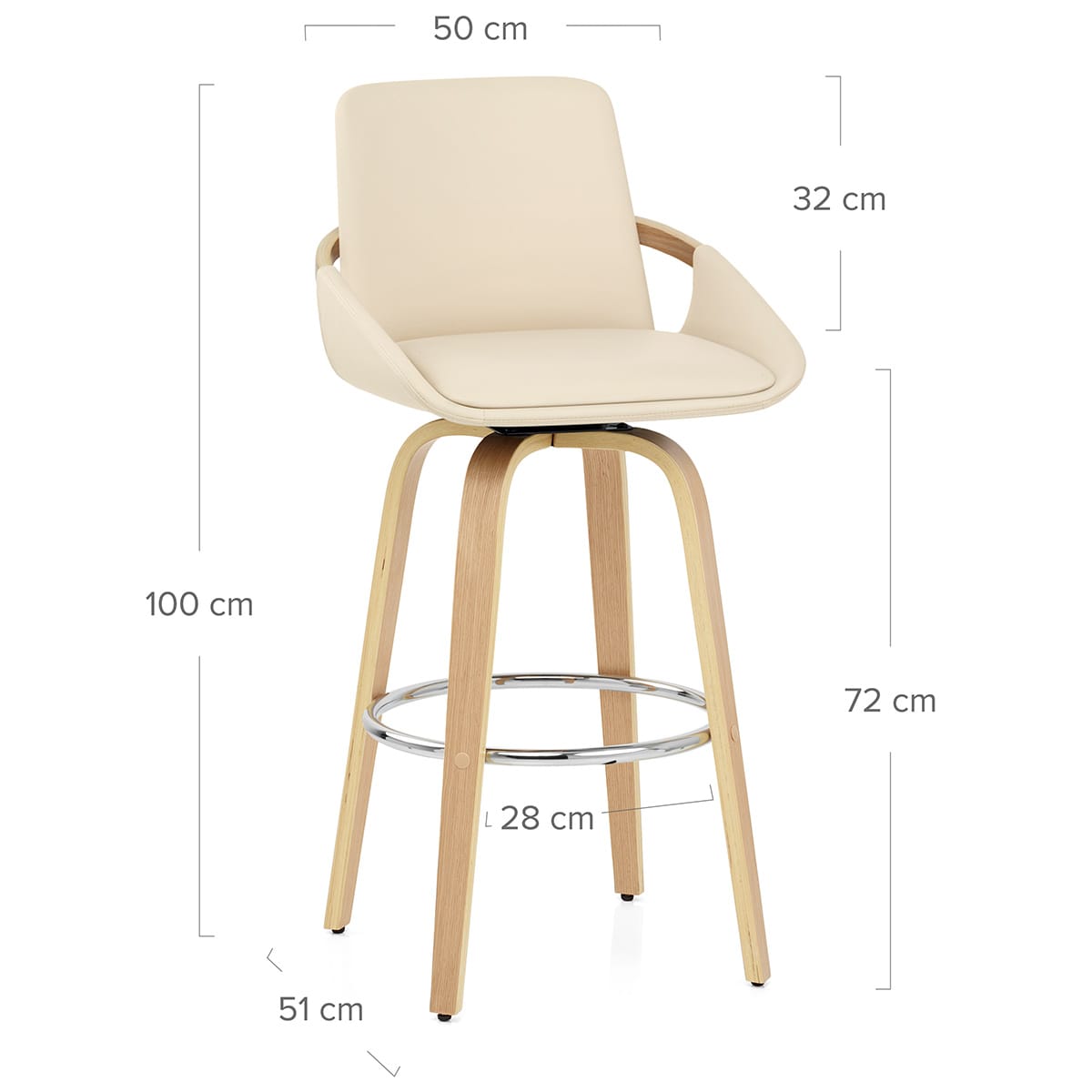 Kunstleder Barhocker - Ohio Beige