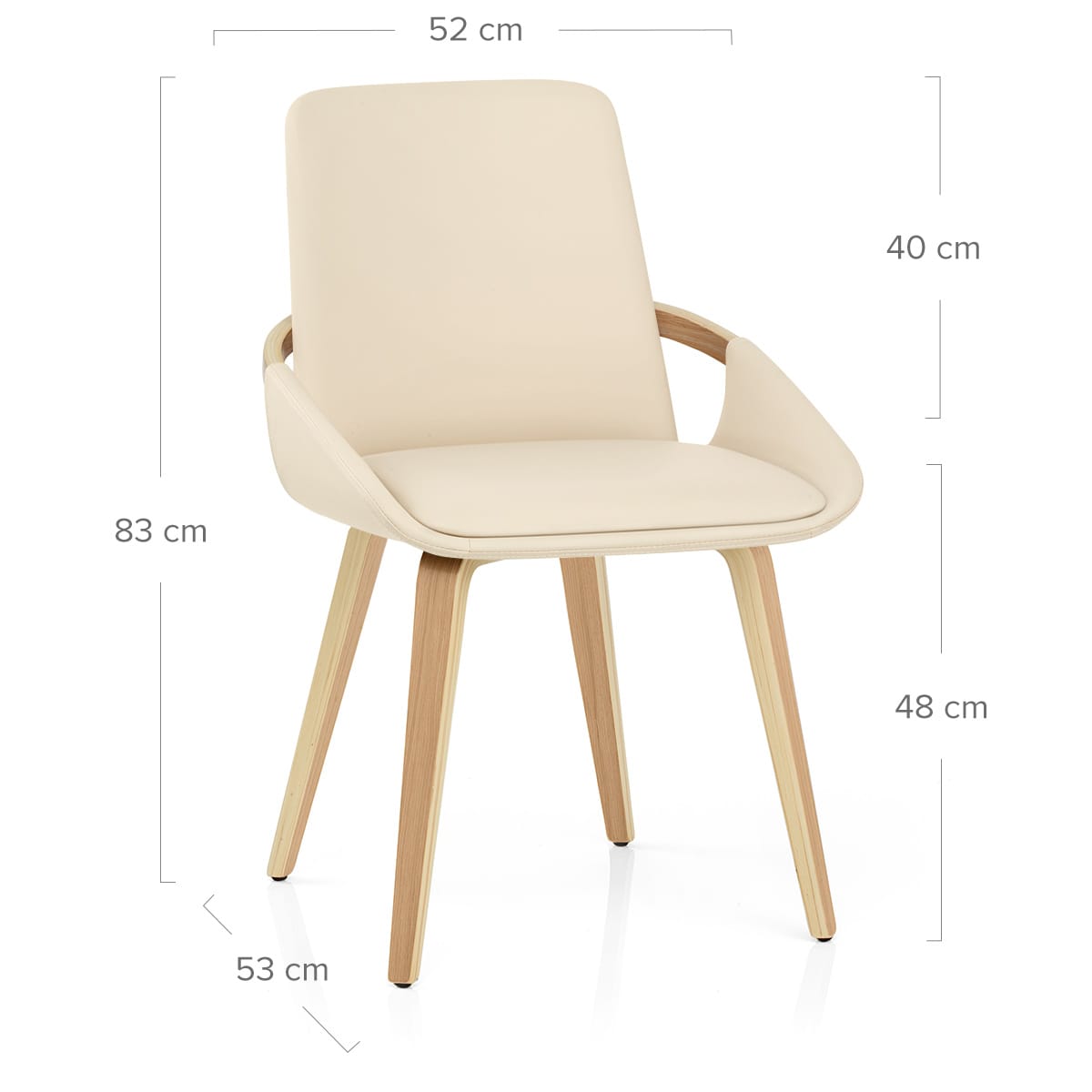 Esszimmerstuhl Kunstleder - Ohio Beige