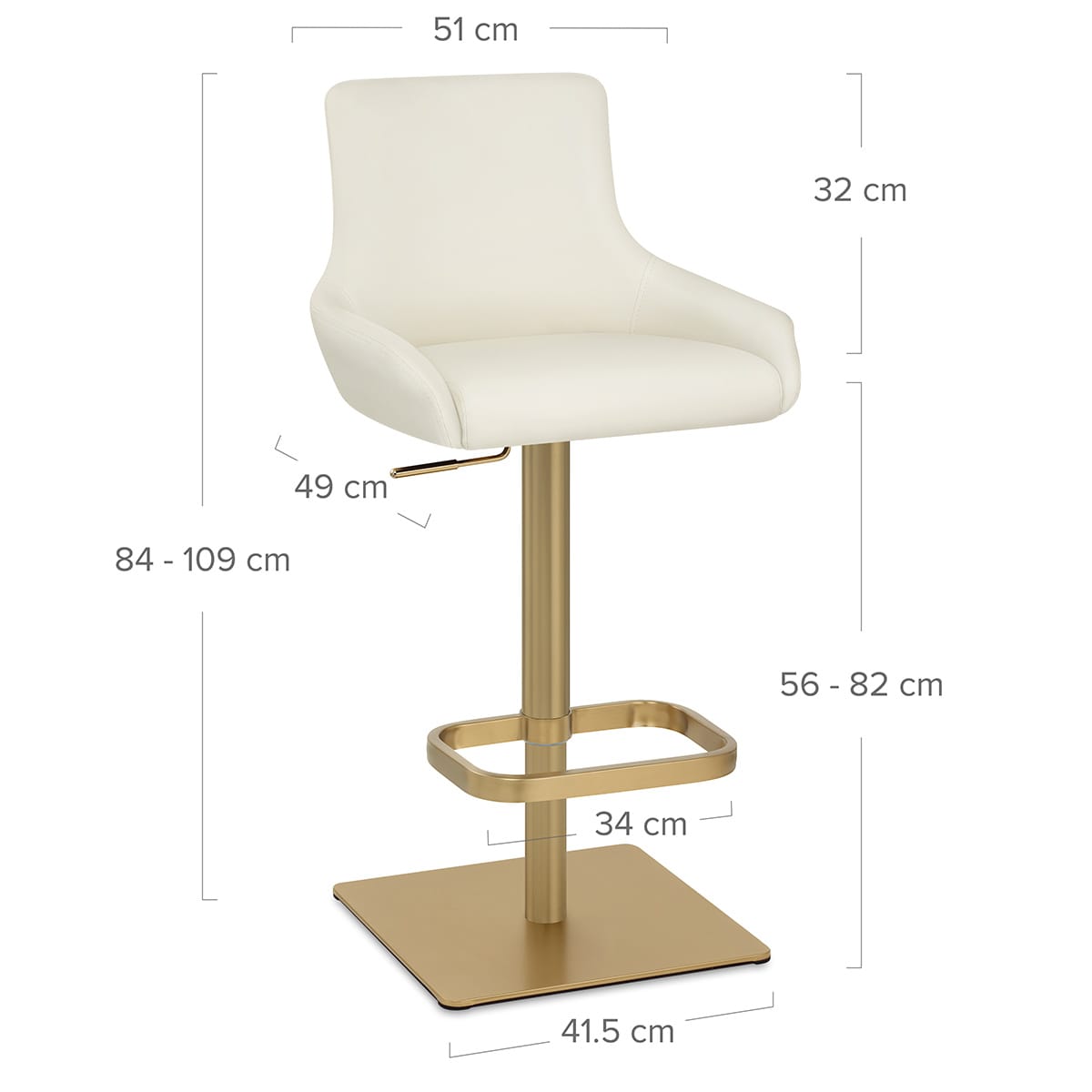 Barhocker Gold - Olivia Beige