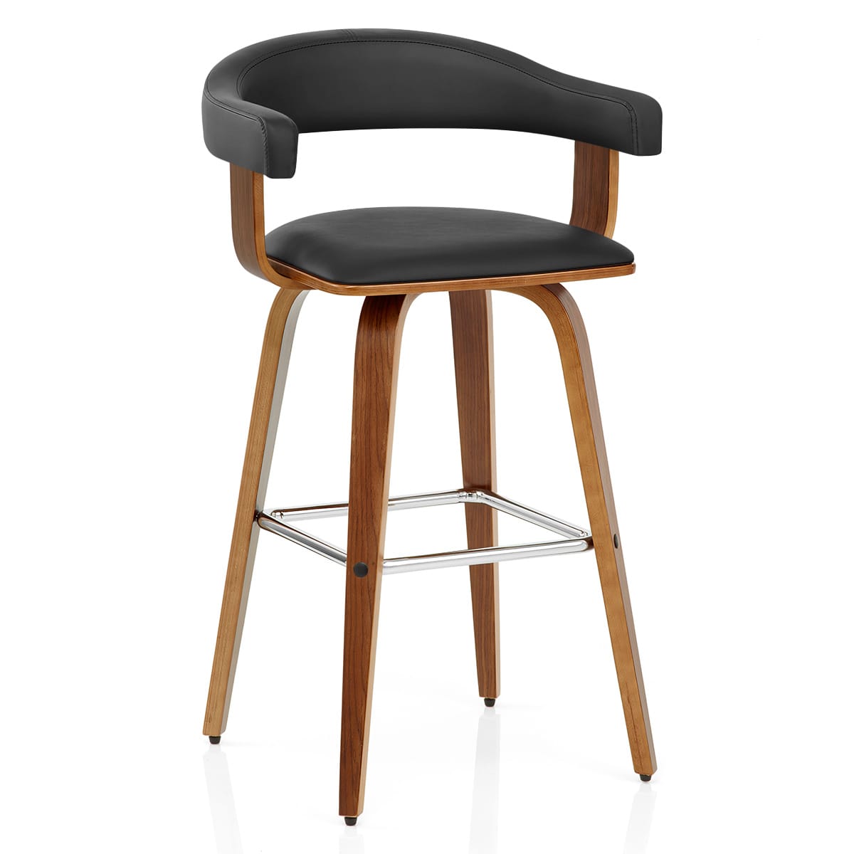 Barhocker Walnuss - Ontario Schwarz