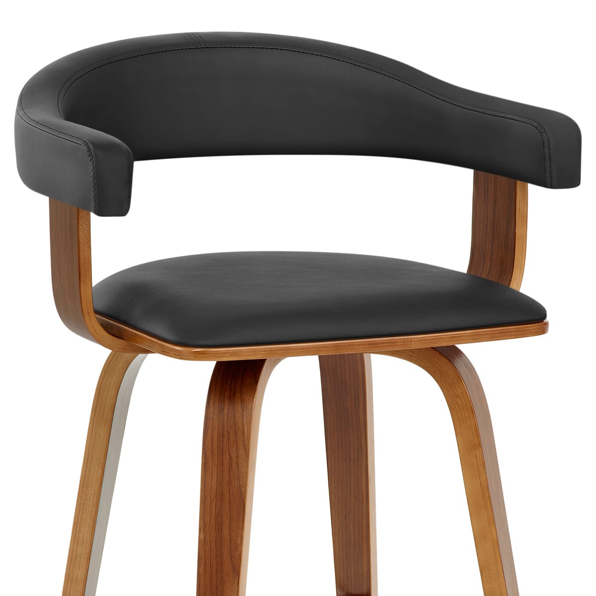 Barhocker Walnuss - Ontario Schwarz