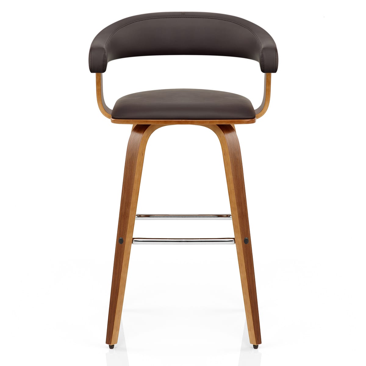 Sgabello Ecopelle Legno - Ontario Marrone