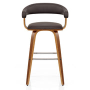 Sgabello Ecopelle Legno - Ontario Marrone