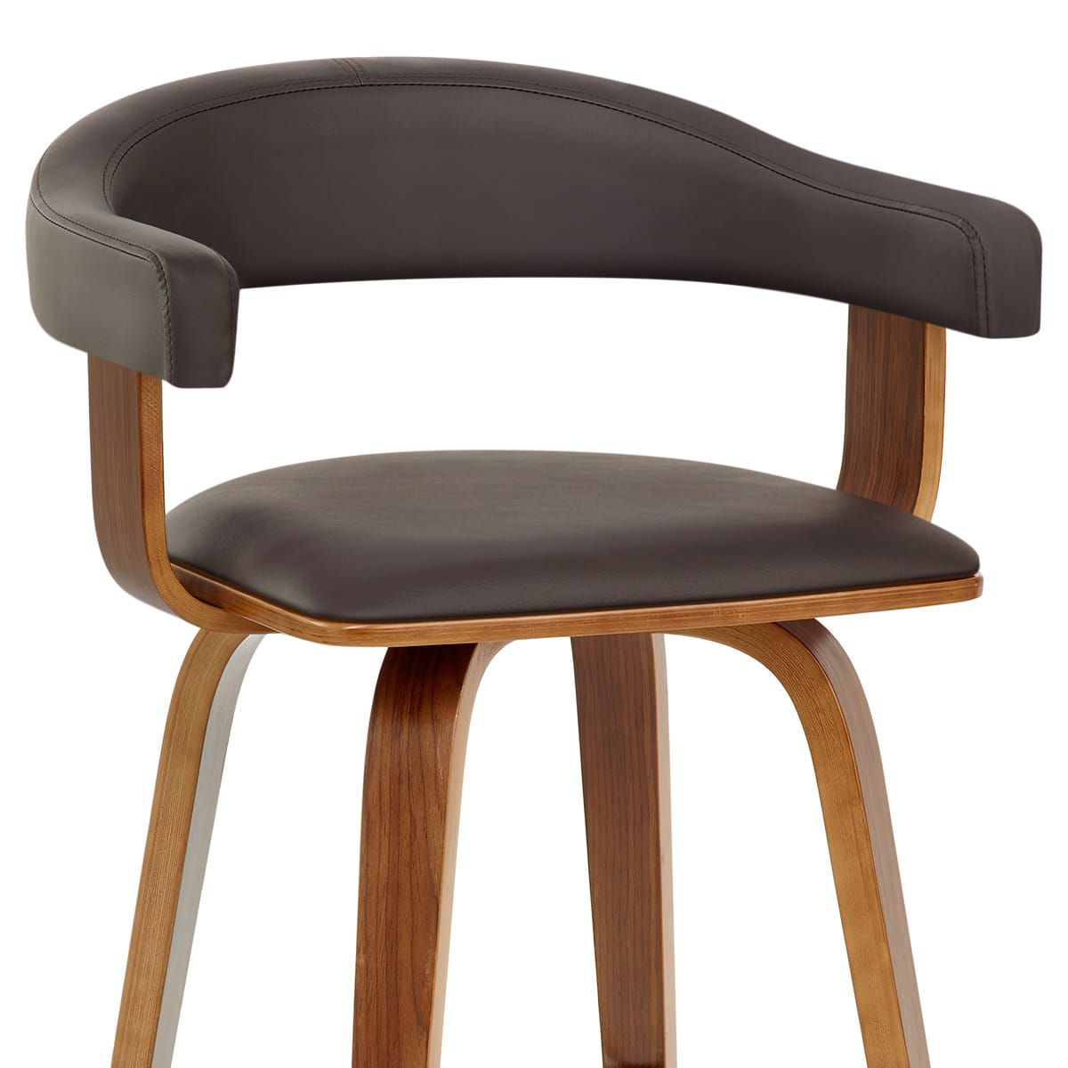 Sgabello Ecopelle Legno - Ontario Marrone