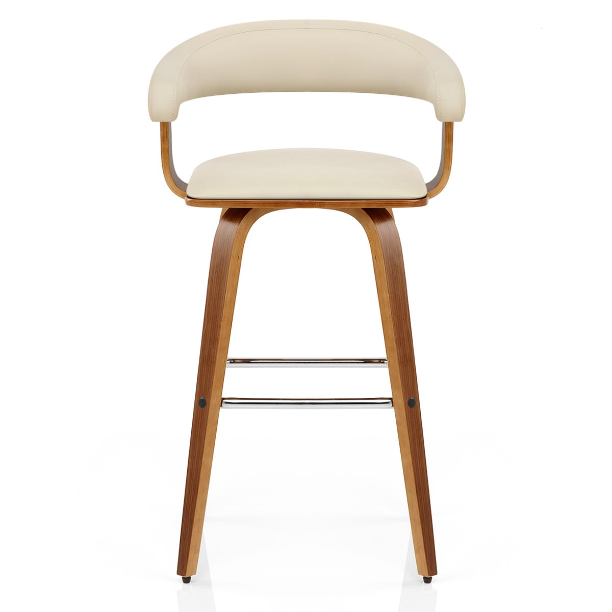 Sgabello Ecopelle Legno - Ontario Crema