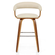Sgabello Ecopelle Legno - Ontario Crema