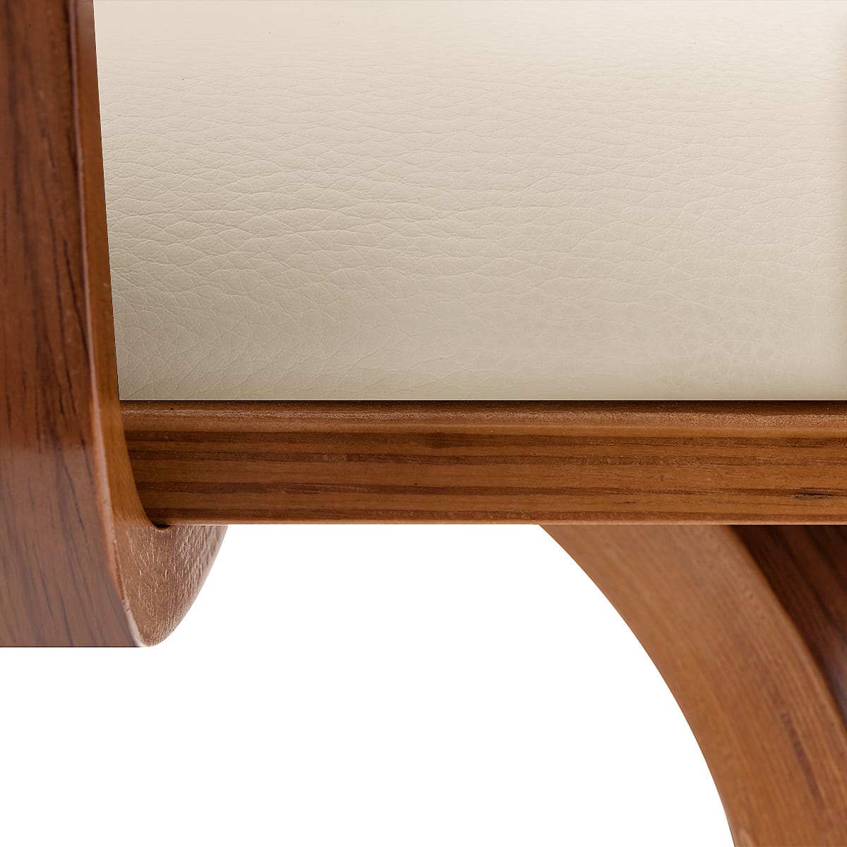 Sgabello Ecopelle Legno - Ontario Crema