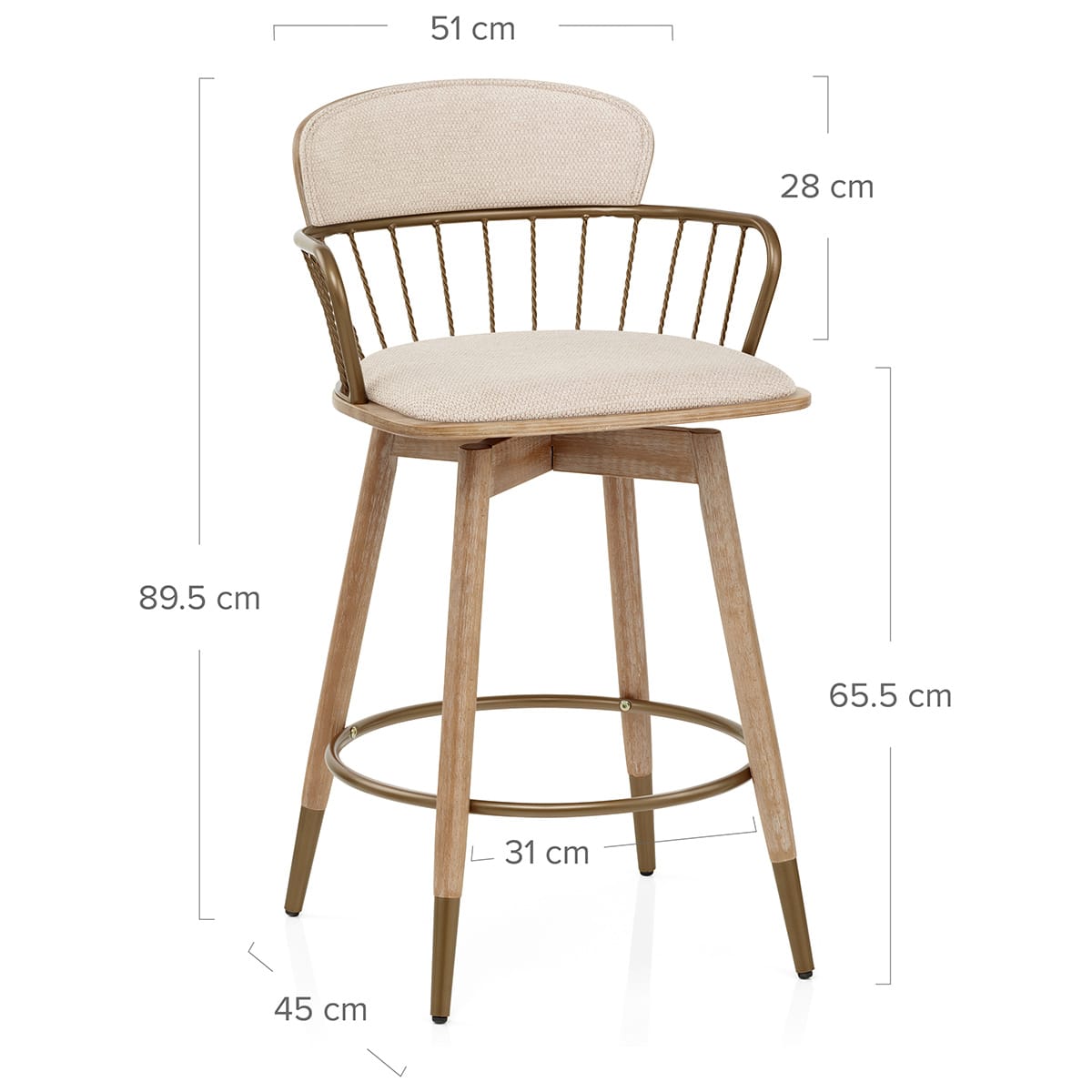 Stoffbarhocker - Opera Beige