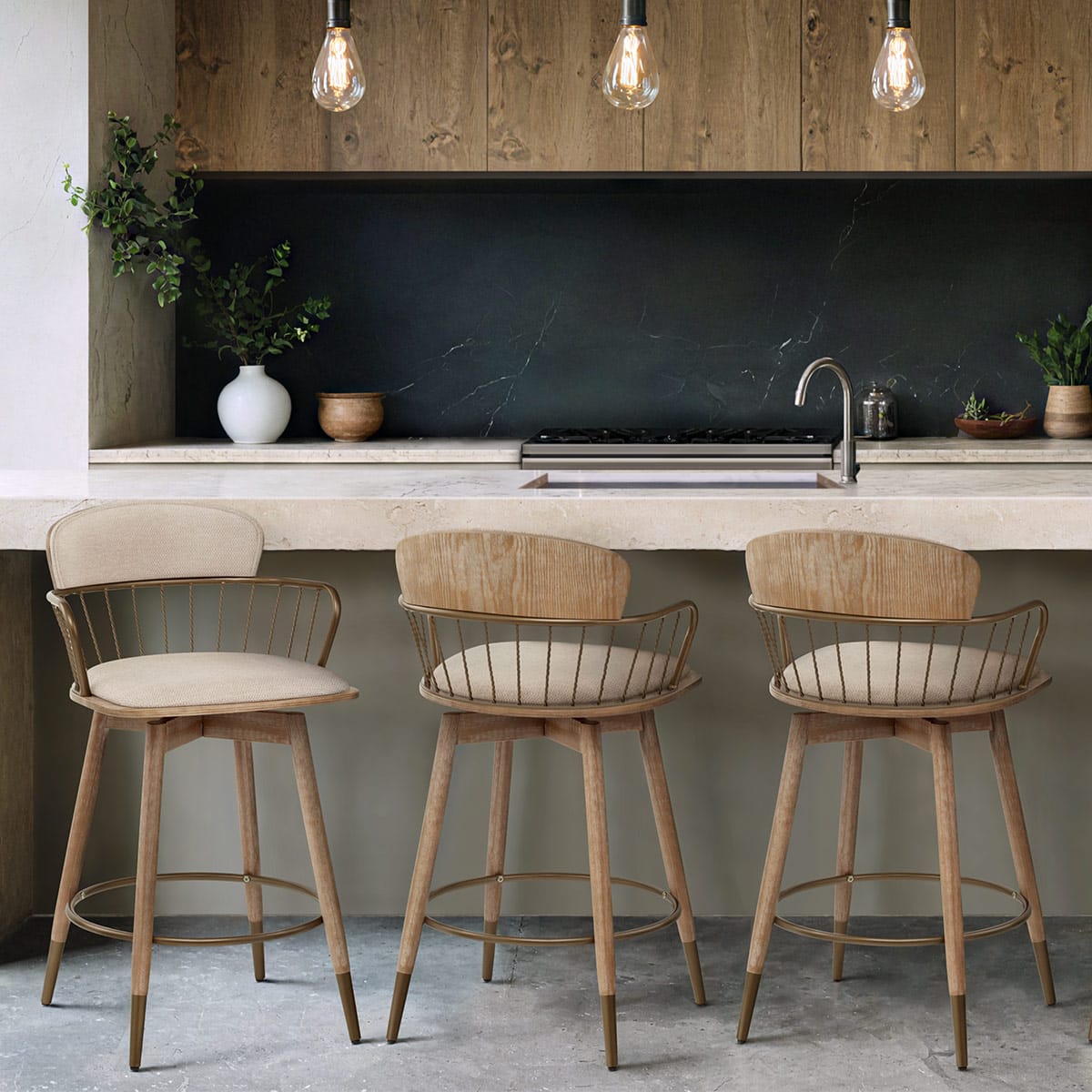Stoffbarhocker - Opera Beige