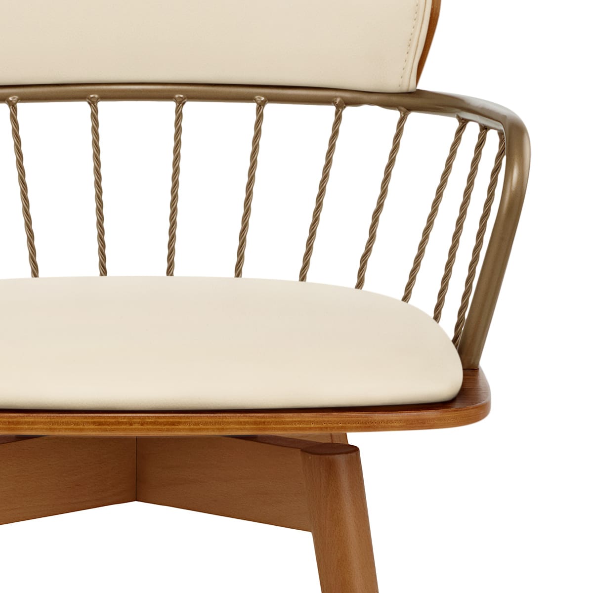 Holzbarhocker Kunstleder - Opera Beige