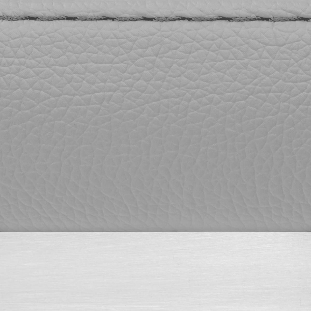 Sgabello Ecopelle Cromo Satinato - Oracle Grigio