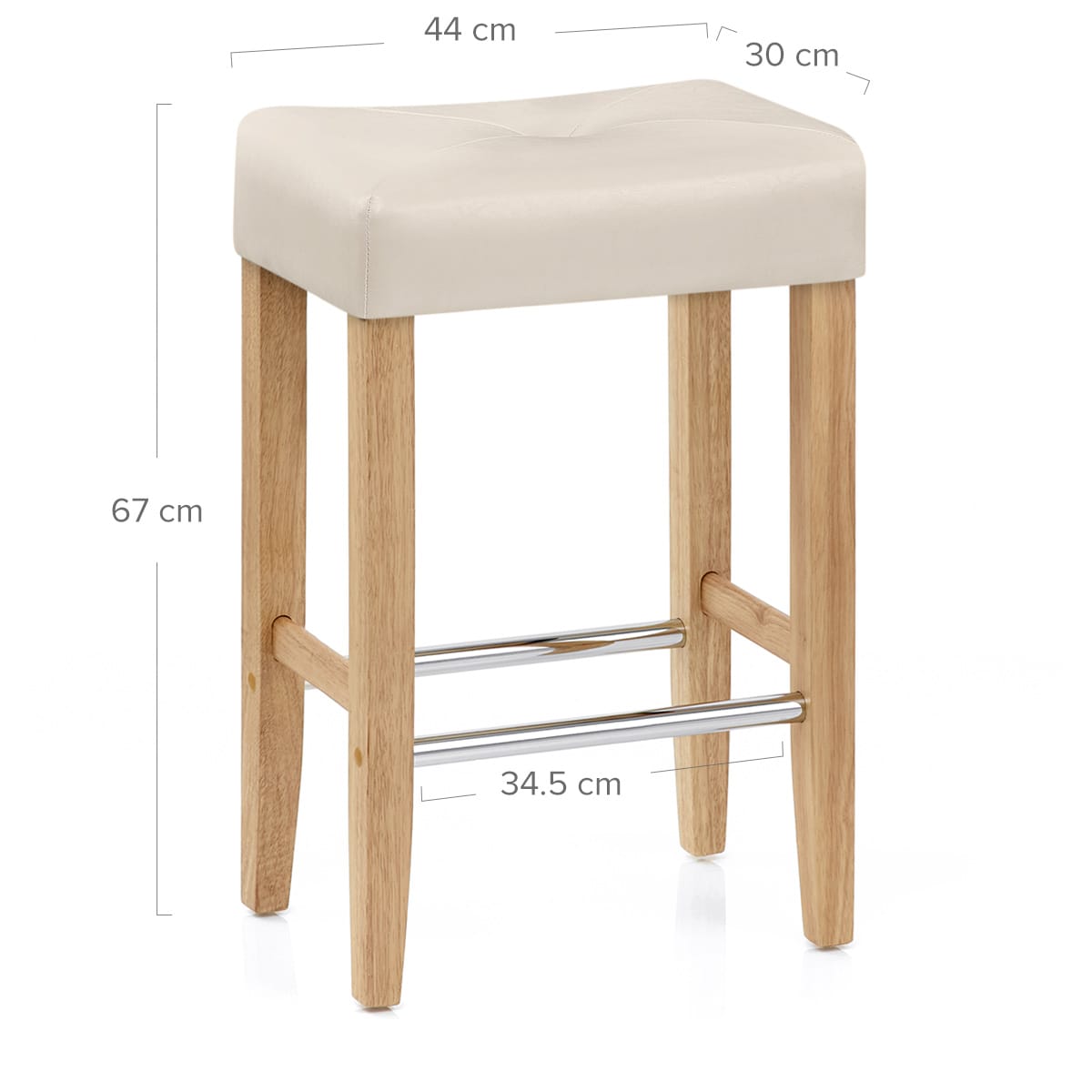 Sgabello Ecopelle Legno - Otis Quercia Crema