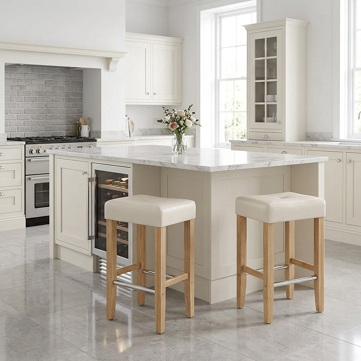 Holz Barhocker - Otis Eiche Beige
