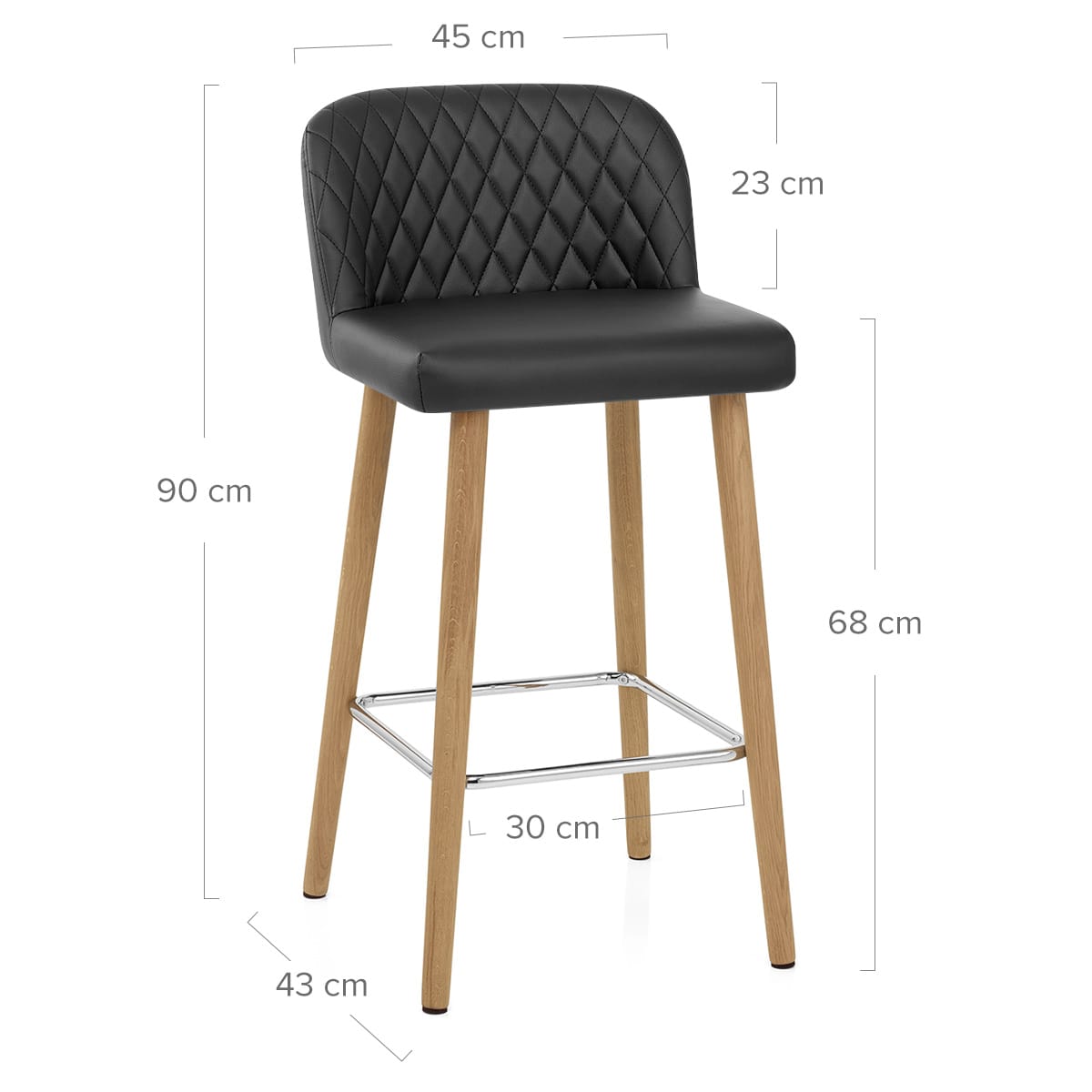 Barhocker Holz - Pacific Schwarz