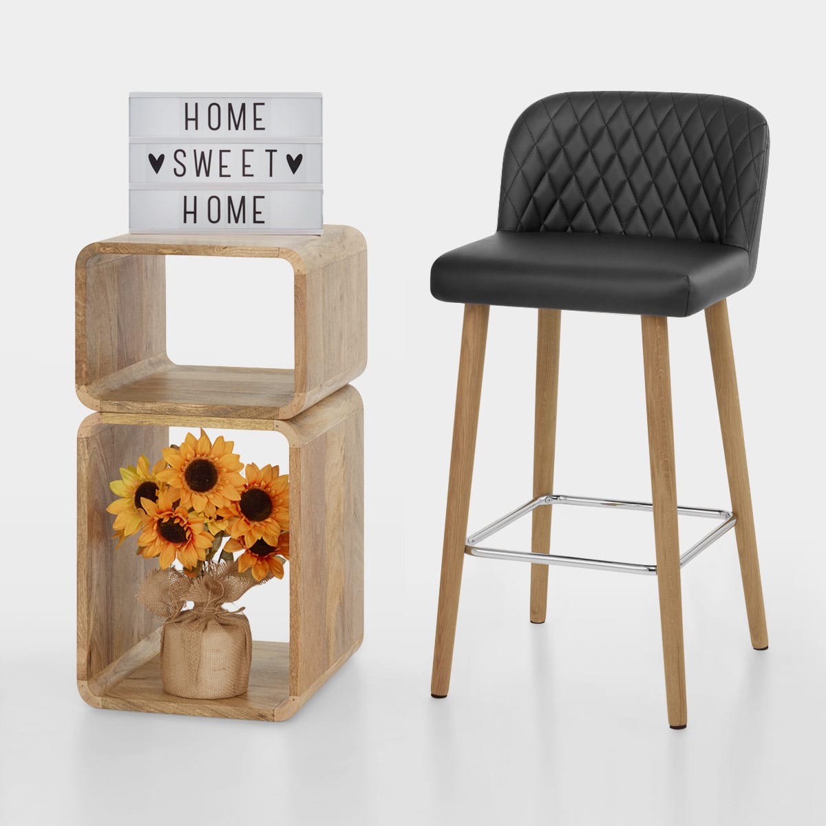 Barhocker Holz - Pacific Schwarz
