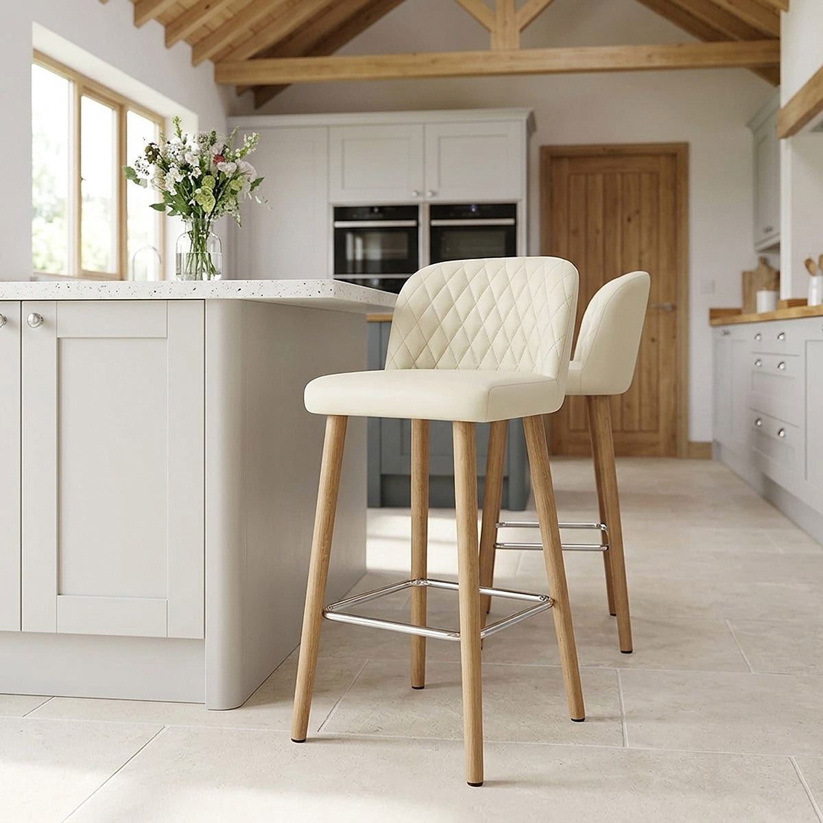 Barhocker Holz - Pacific Beige