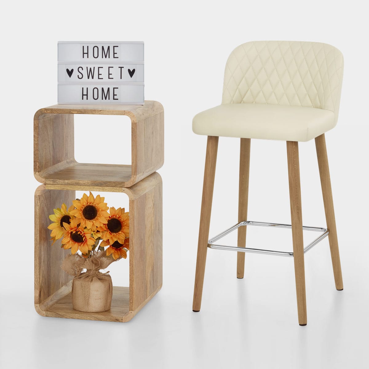 Barhocker Holz - Pacific Beige