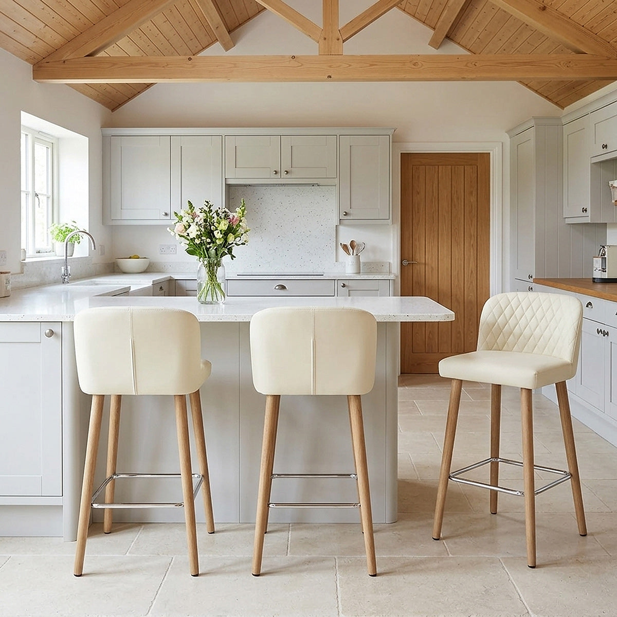 Barhocker Holz - Pacific Beige