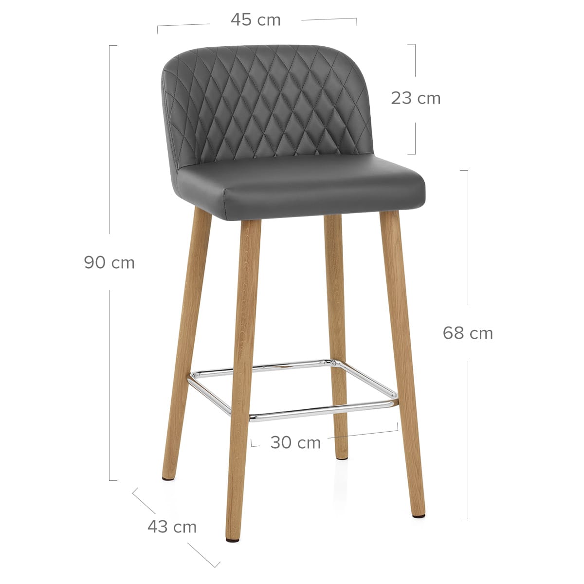Barhocker Holz - Pacific Grau