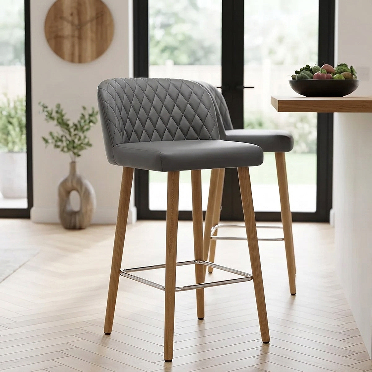 Barhocker Holz - Pacific Grau