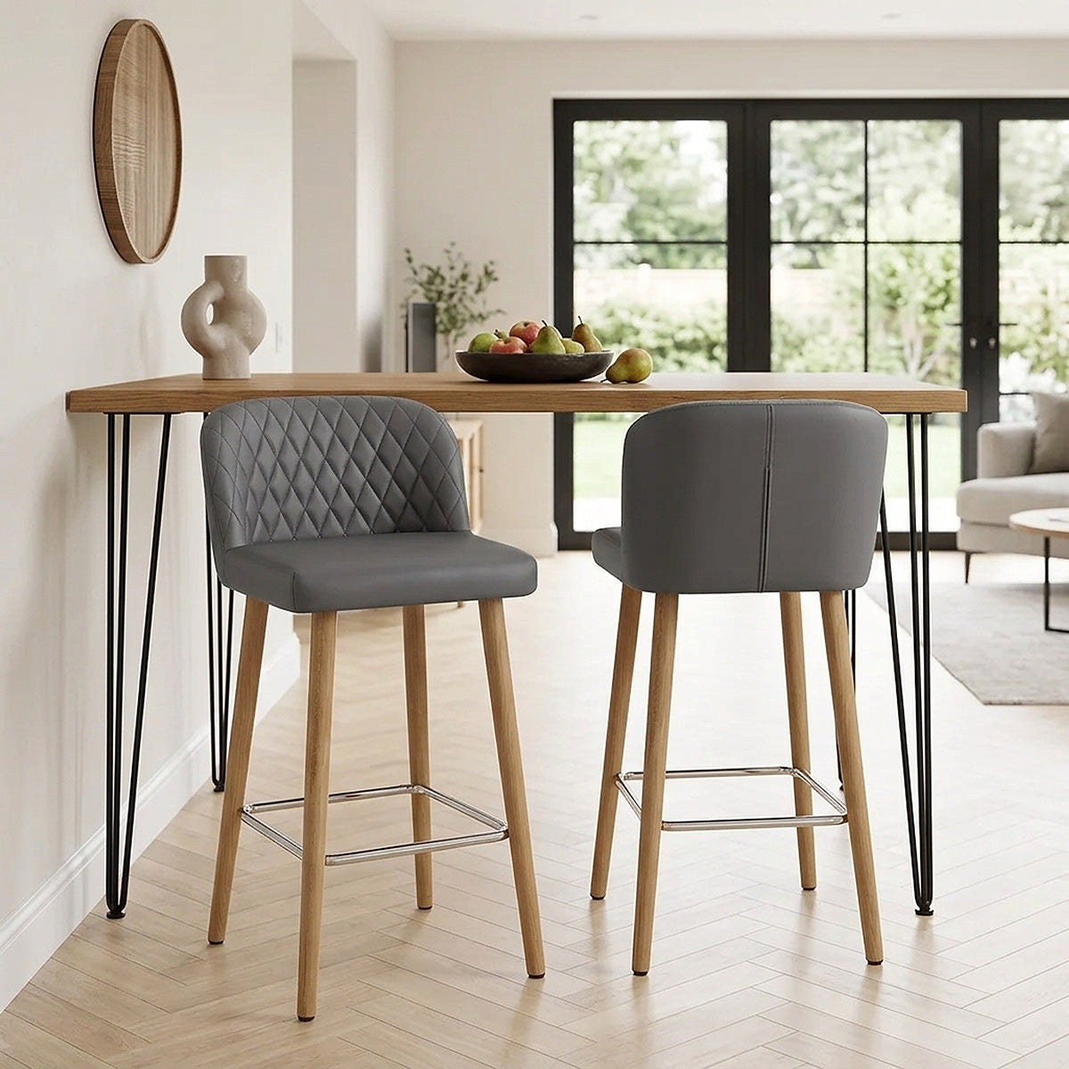 Barhocker Holz - Pacific Grau