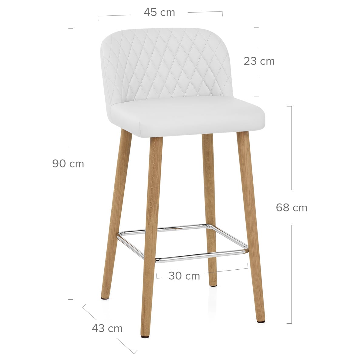 Barhocker Holz - Pacific Weiß