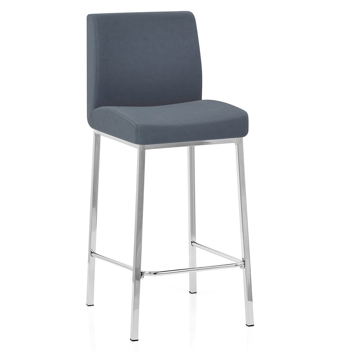 Kunstleder Barhocker Chrom - Pacino Blau