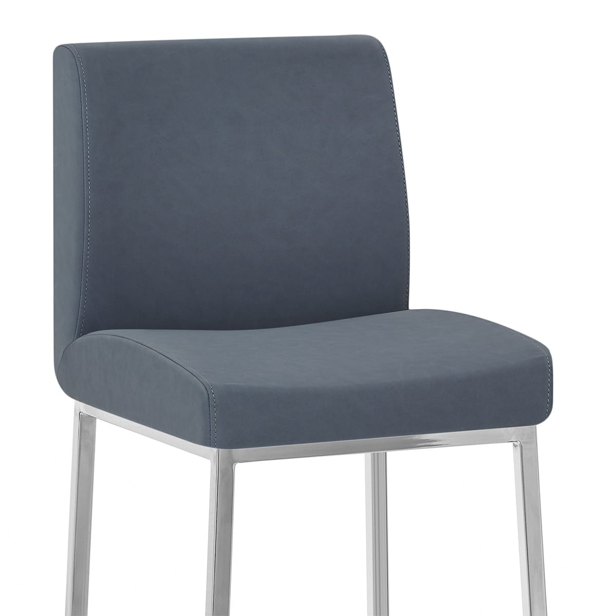 Kunstleder Barhocker Chrom - Pacino Blau