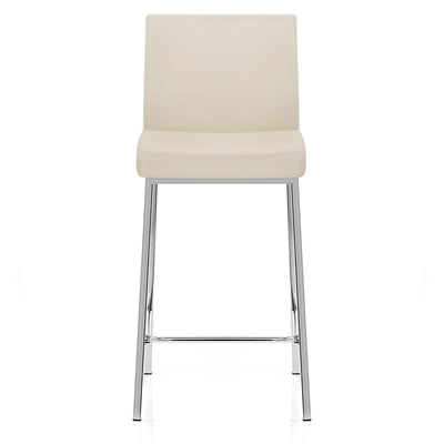 Kunstleder Barhocker Chrom - Pacino Beige