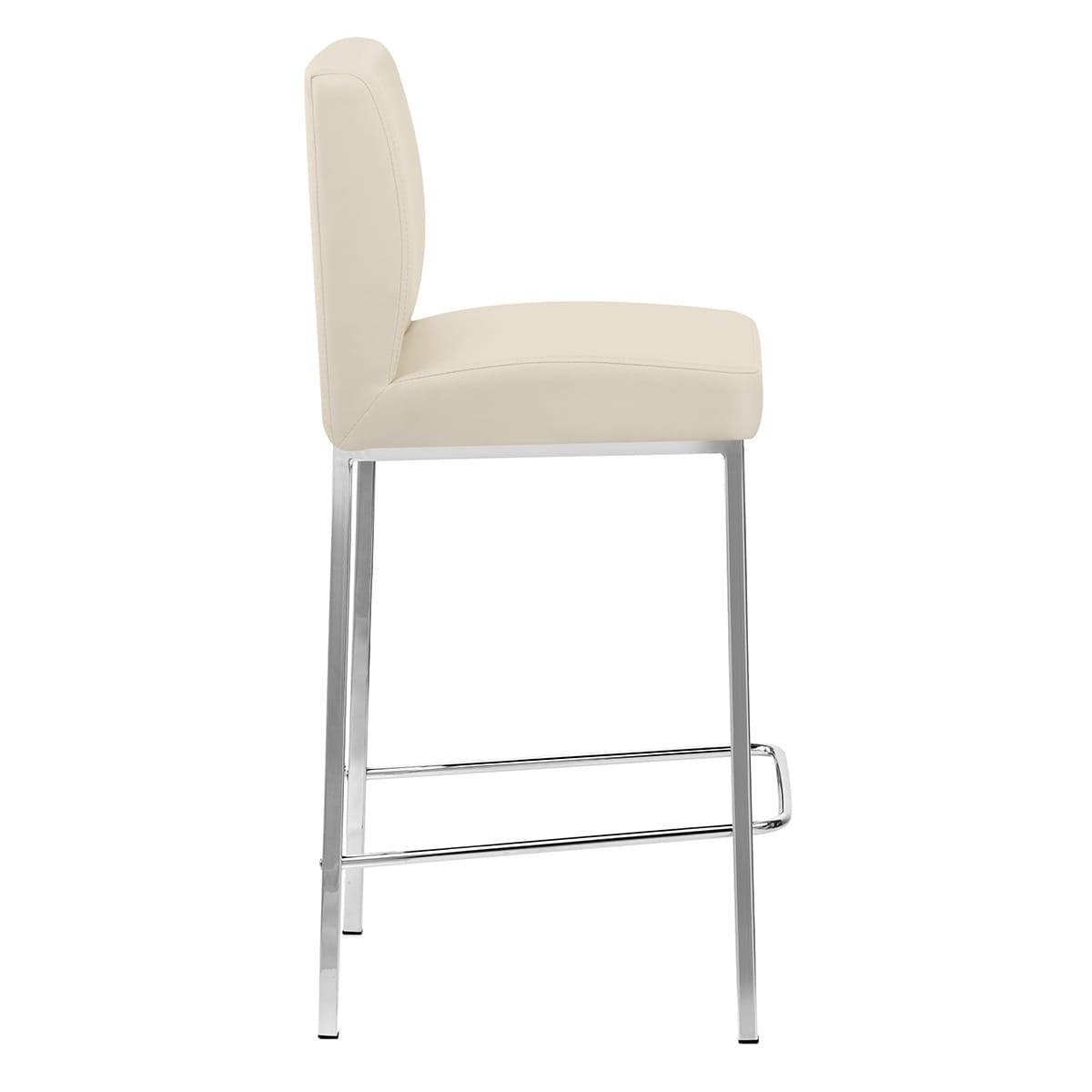 Kunstleder Barhocker Chrom - Pacino Beige