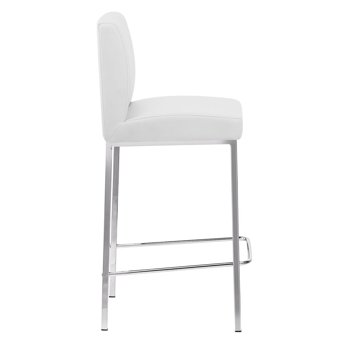 Kunstleder Barhocker Chrom - Pacino Weiß