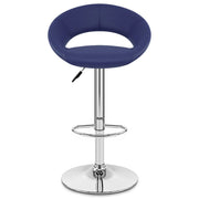 Kunstleder Barhocker Chrom - Crescent Blau