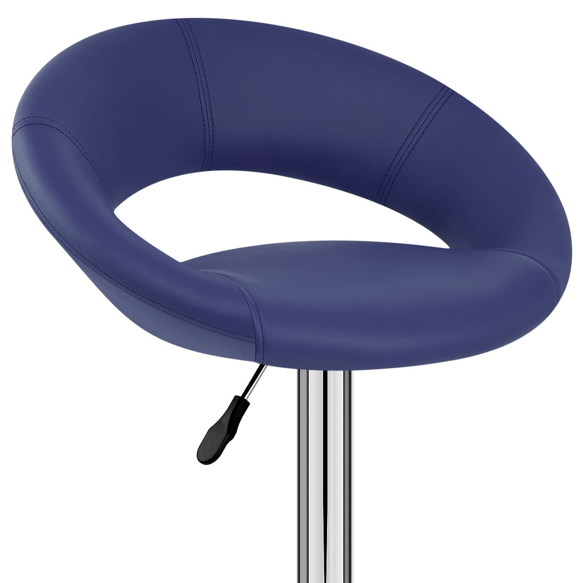 Kunstleder Barhocker Chrom - Crescent Blau