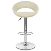 Kunstleder Barhocker Chrom - Crescent Beige