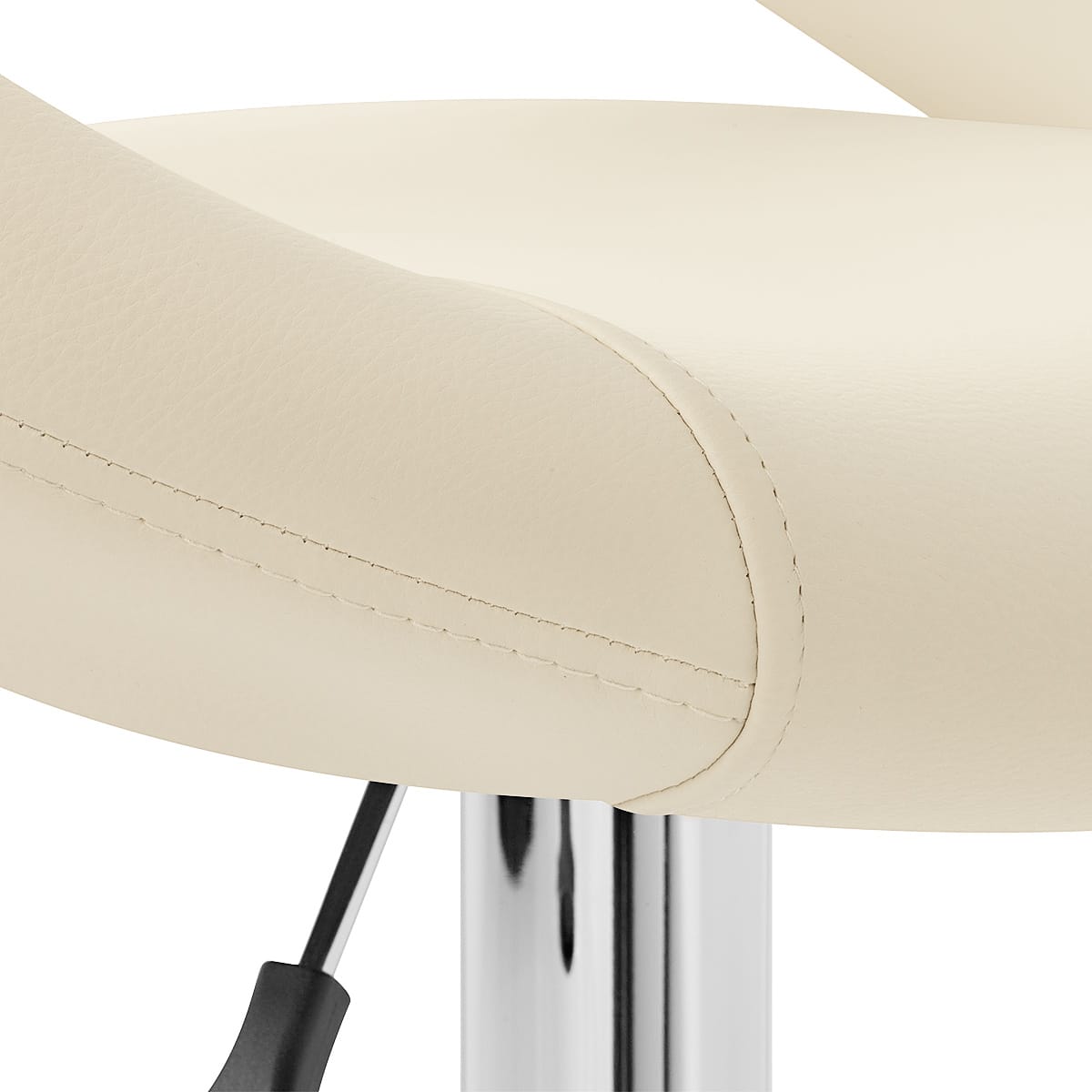 Kunstleder Barhocker Chrom - Crescent Beige