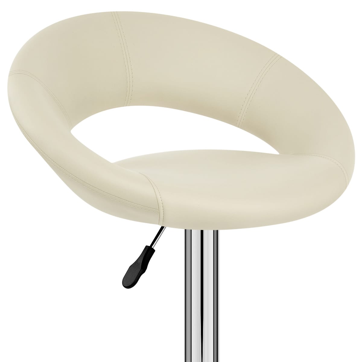 Kunstleder Barhocker Chrom - Crescent Beige