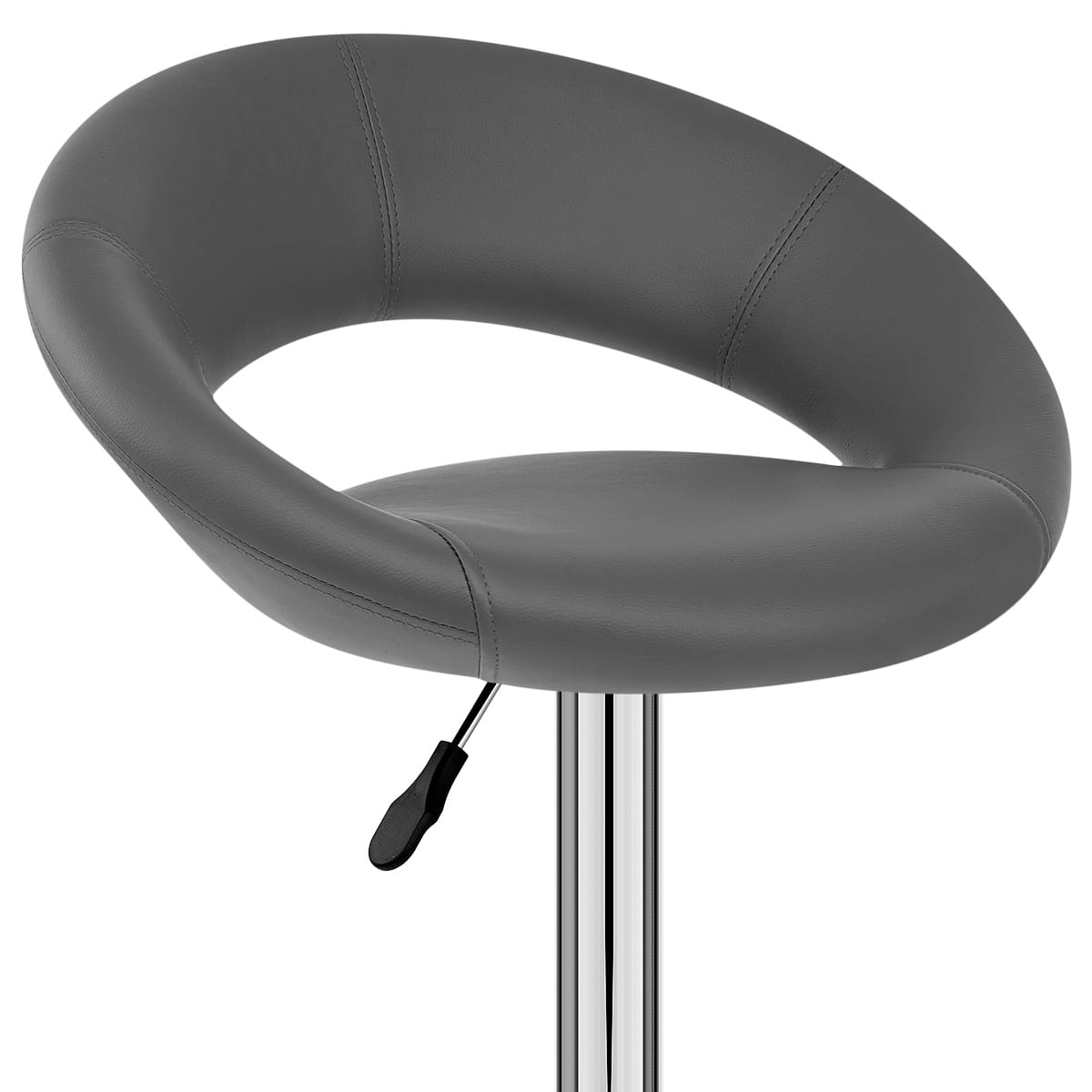 Kunstleder Barhocker Chrom - Crescent Grau