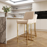 Samt Barhocker - Paget Beige