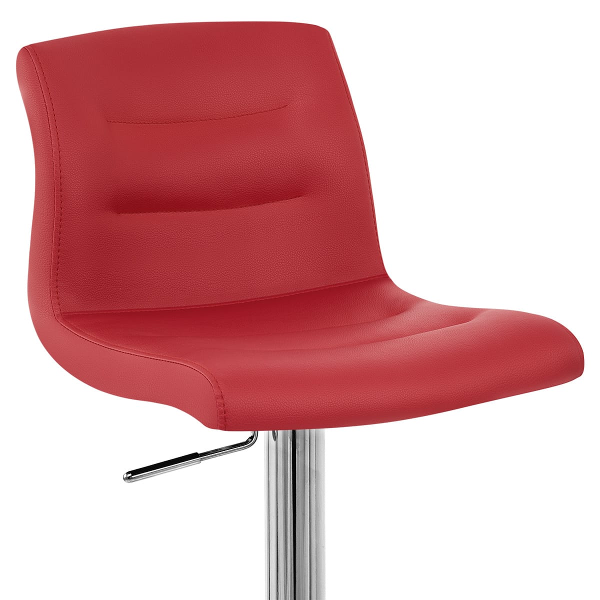 Sgabello Ecopelle Cromato - Paradis Rosso