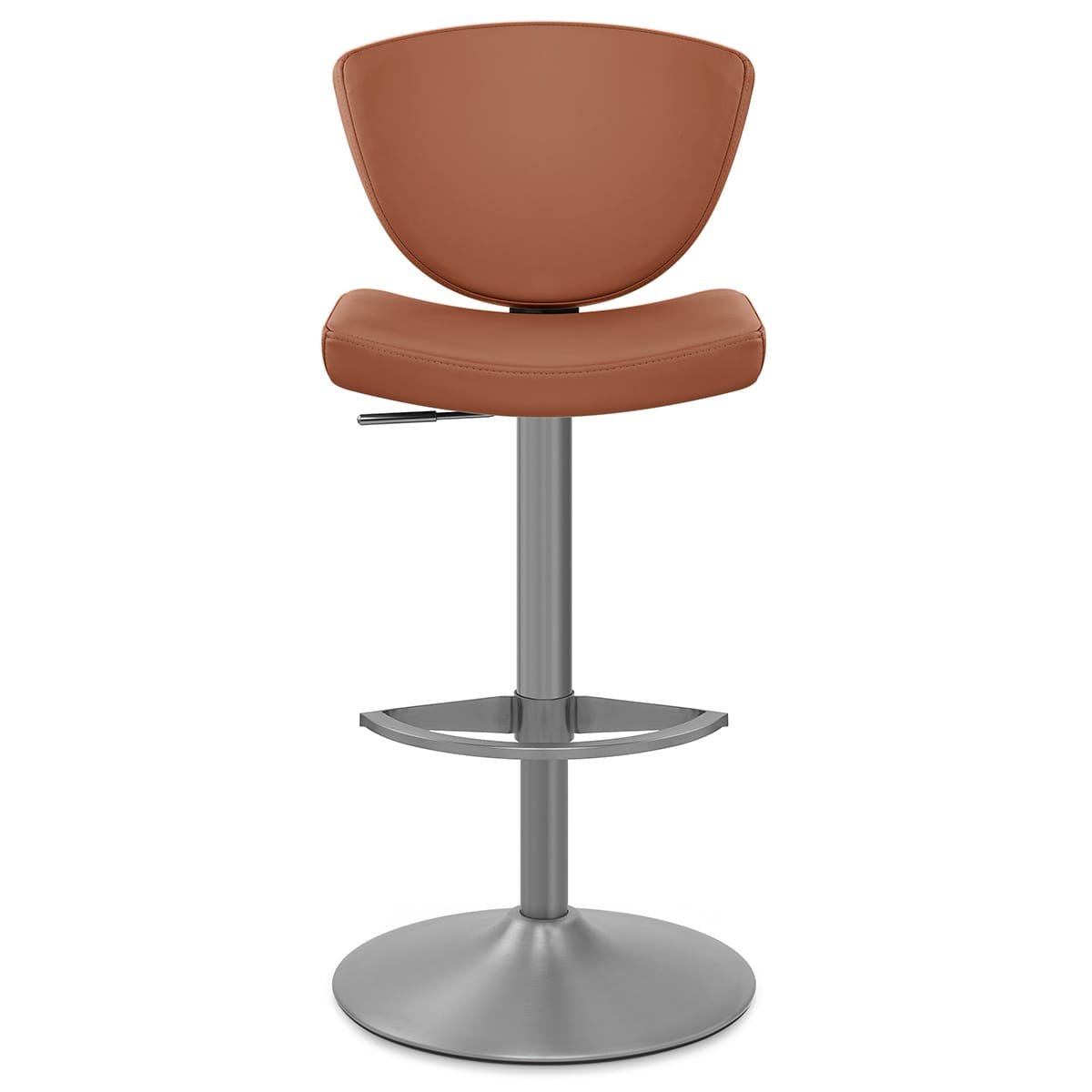 Sgabello Vera Pelle Graffite - Pearl Marrone
